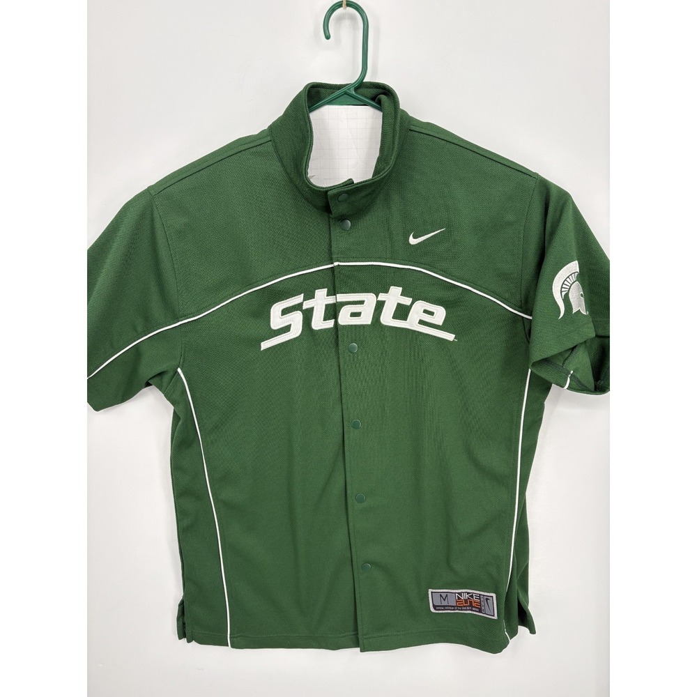 Nike ELITE Michigan State Spartans Basketball Team Shooting Warmup Jersey, M NWT